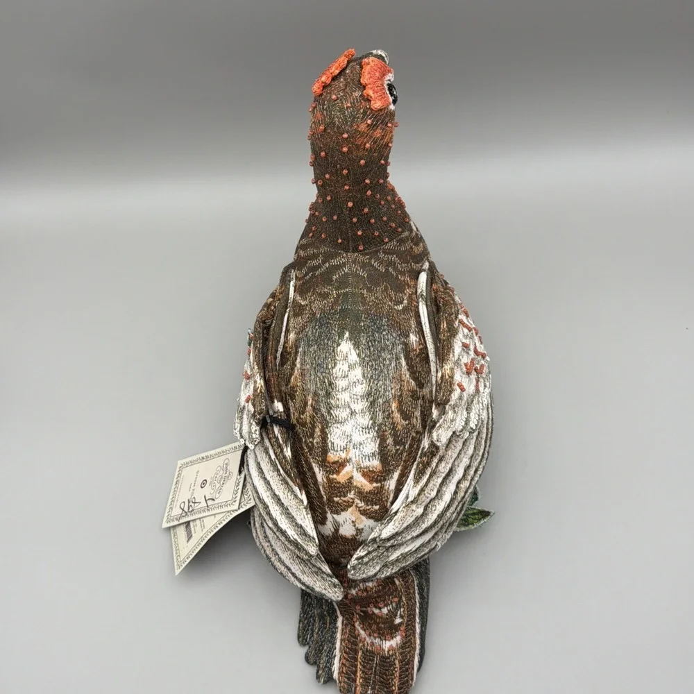 NWT John Derian Target Fall Of 2025 Beaded Grouse Shaped Pillow 11